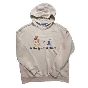 MY NEIGHBOR TOTORO STUDIO GHIBLI Sweater Women Hooded Mei Bunny Cream Size Small